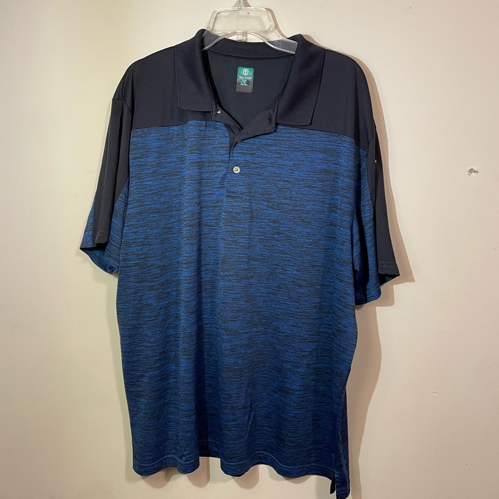 Pro Tour Polo‎ Men’s golf shirt XXL Polo Blue/black short sleeve lightweight
